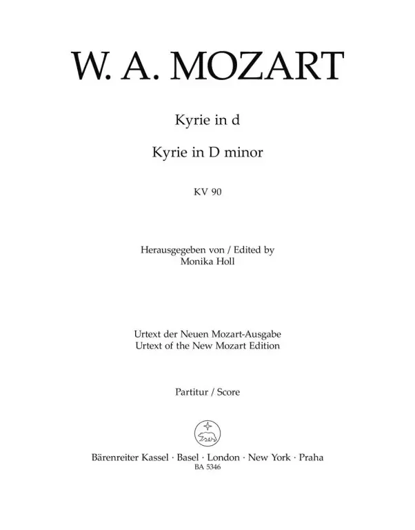 Mozart, Wolfgang Amadeus Kyrie