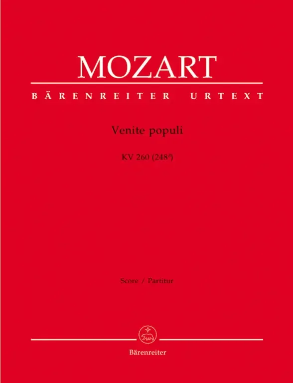 Mozart, Wolfgang Amadeus Venite populi