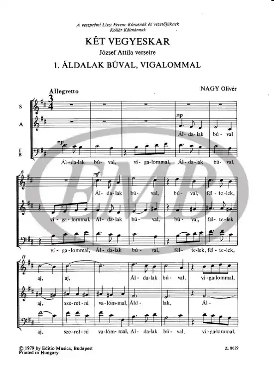 Nagy Olivér Two Choruses for mixed voices