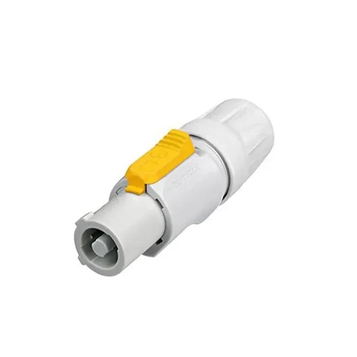 Neutrik power supply connector, female, 20 ampere, 3-pole, grey (power out)