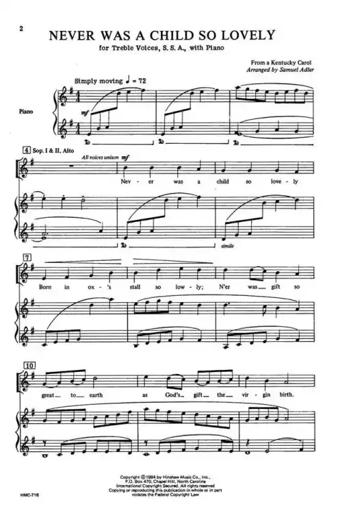 Never Was A Child So Lovely