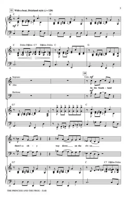 Newman, Randy The Princess and the Frog (Choral Medley) SAB