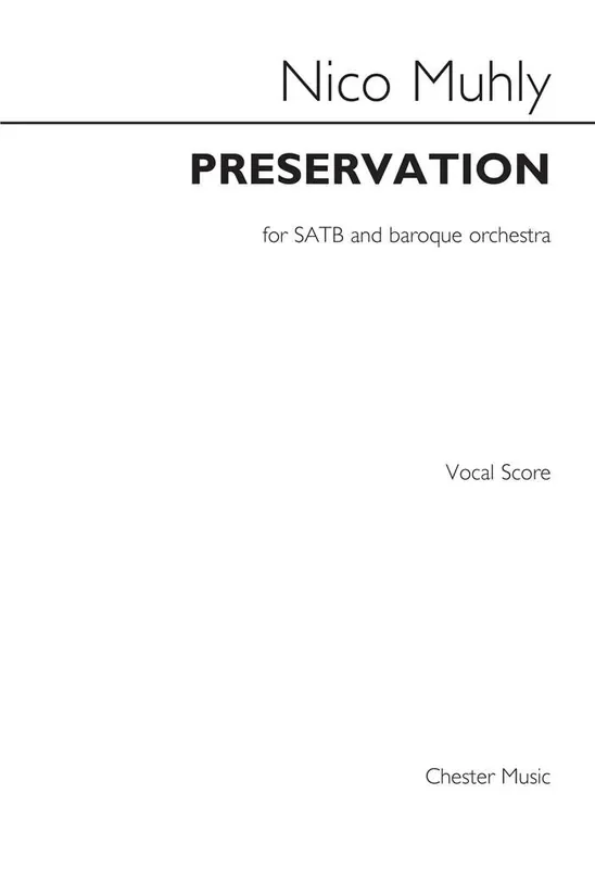 Nico Muhly Preservation Gemischter Chor mit Ensemble
