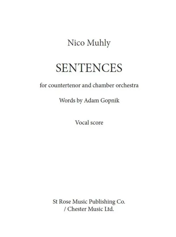 Nico Muhly Sentences Kammerensemble