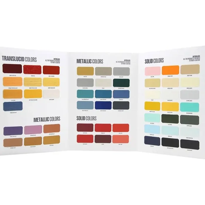 NitorLACK colour chart