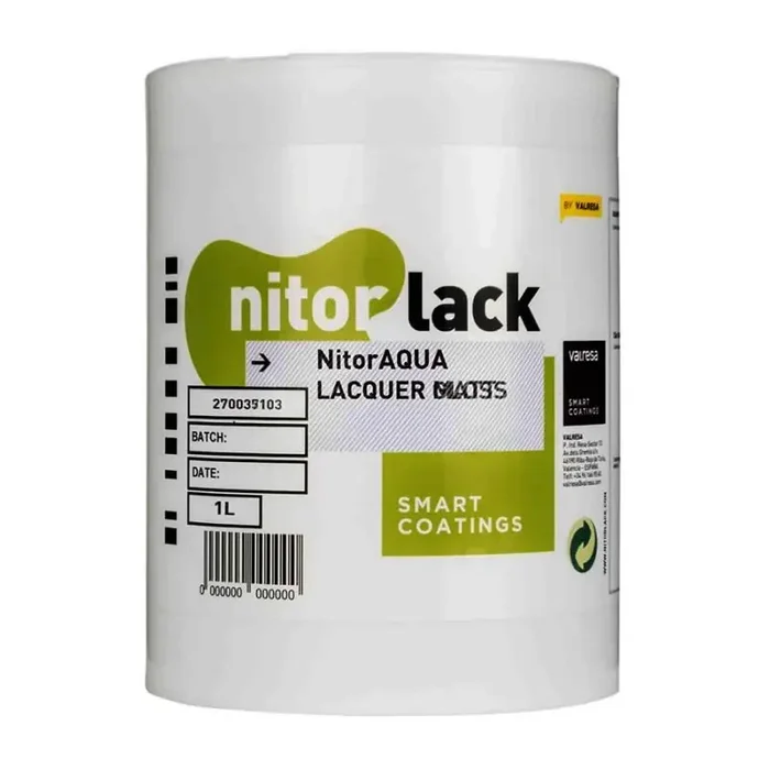 NitorLACK NitorAQUA waterbased clear matte lacquer – 1L can