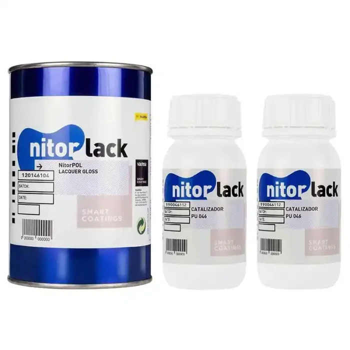 NitorLACK NitorPOL polyurethane lacquer, gloss clear – 1000ml can + 500ml hardener