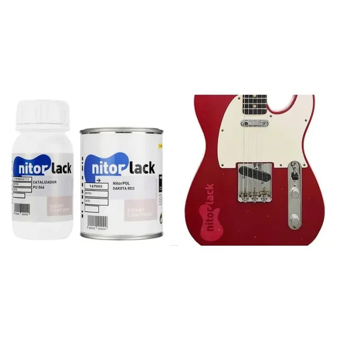 NitorLACK NitorPOL polyurethane paint dakota red – 500ml can + 250ml hardener