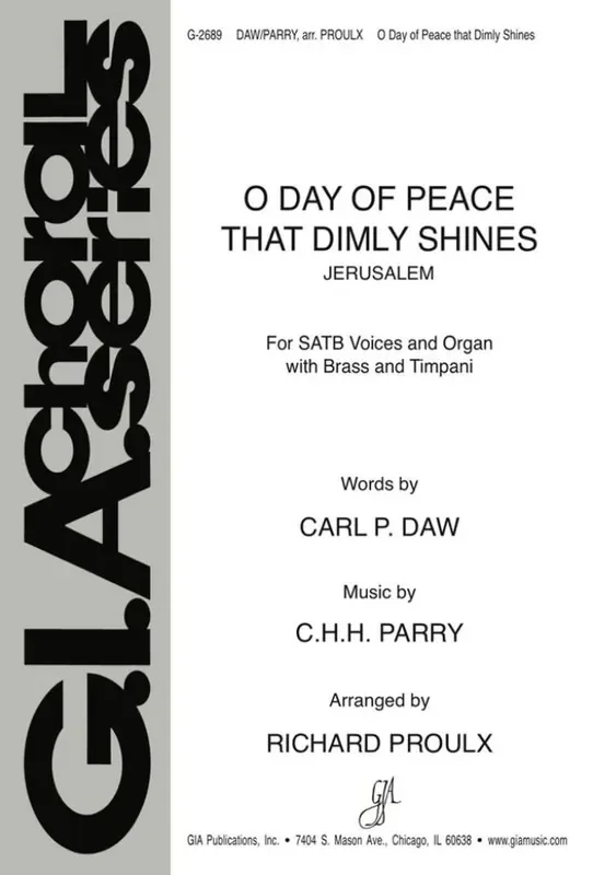 O Day of Peace that Dimly Shines – Full Score Gemischter Chor mit Begleitung