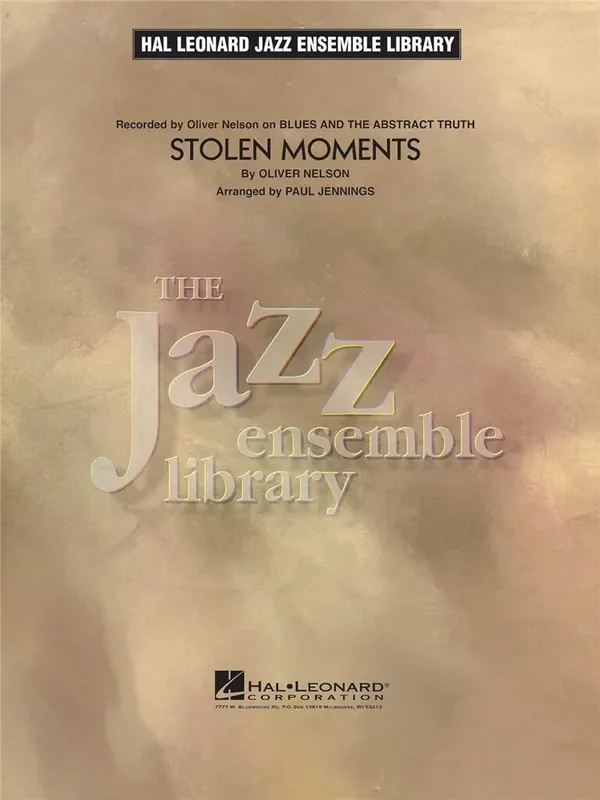 Oliver Nelson Stolen Moments (Arr. Paul Jennings) Jazz Ensemble