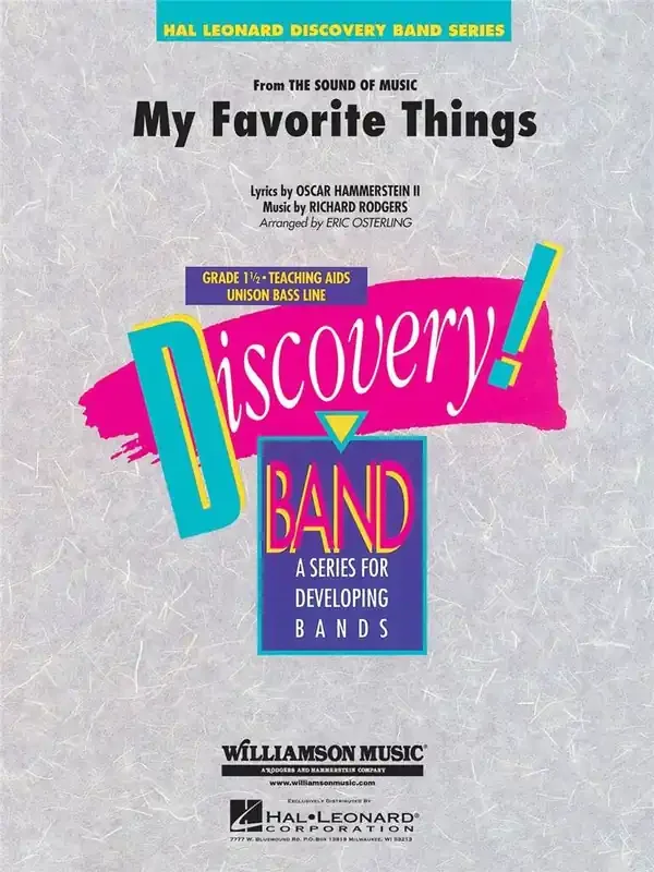 Oscar Hammerstein II My Favorite Things (from The Sound of Music) (Arr. Eric Osterling) Blasorchester