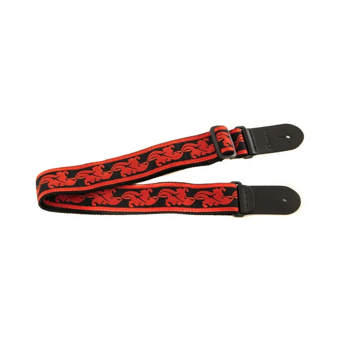 Ovation Gitarrengurt Signature Nylon Leaf Ruby Red