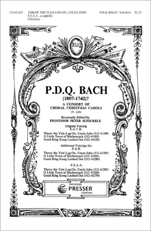 P.D.Q. Bach Throw The Yule Log On, Uncle John Frauenchor mit Klavier/Orgel
