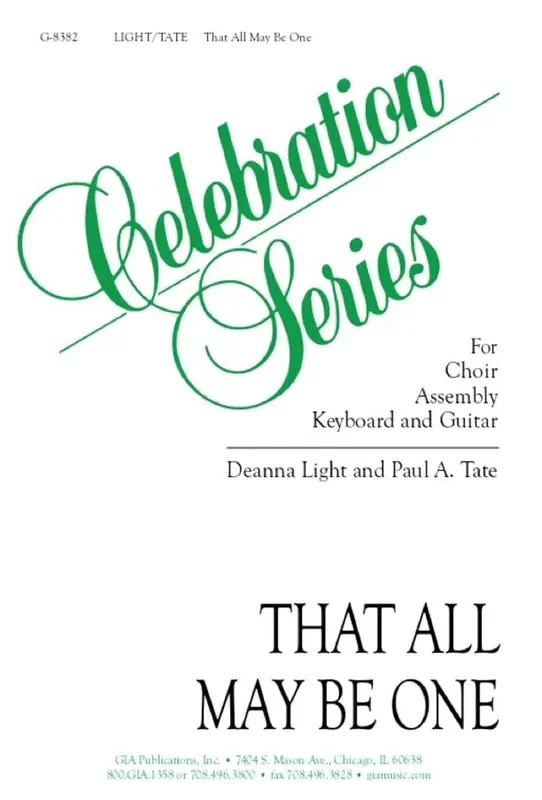 Paul A. Tate That All May Be One Gemischter Chor mit Begleitung