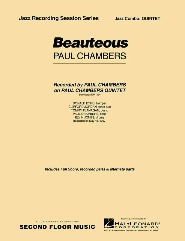 Paul Chambers Beauteous Full Score Jazz Ensemble