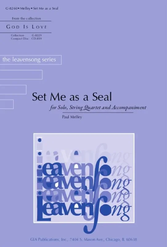 Paul Melley Set Me as a Seal – Instrument part Gemischter Chor mit Klavier/Orgel