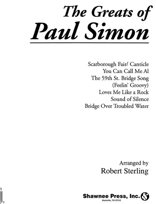 Paul Simon The Greats of Paul Simon Gemischter Chor mit Klavier/Orgel