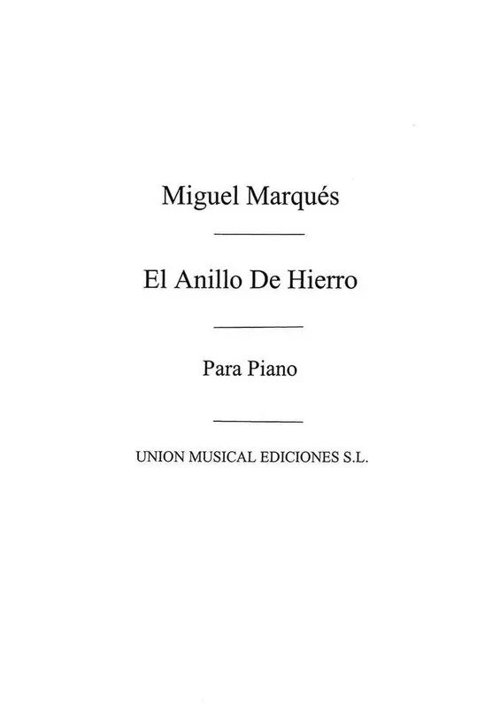 Pedro Miguel Marques El Anillo De Hierro Gemischter Chor mit Ensemble