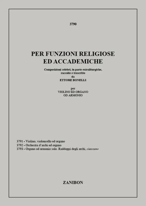 Per funzioni religiose ed accademiche Violine mit Begleitung