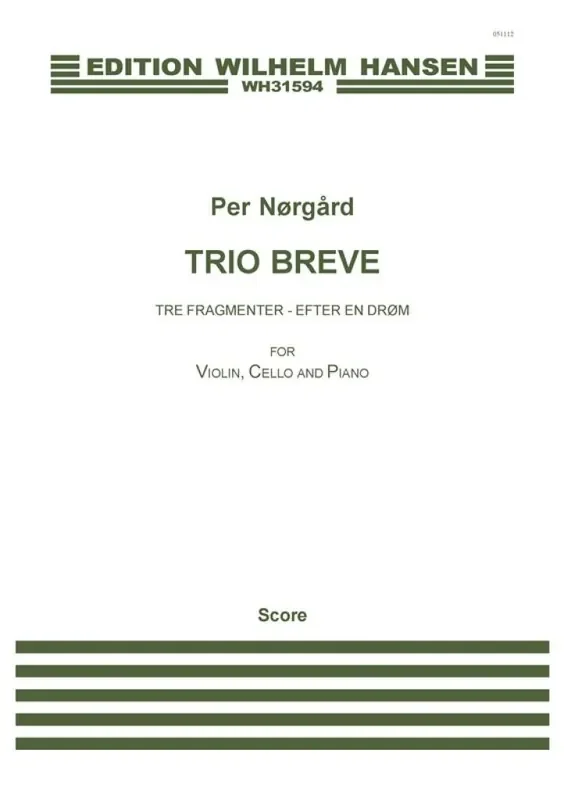 Per Nørgård Trio Breve Klaviertrio