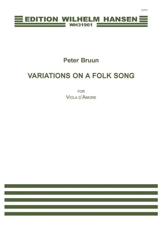 Peter Brunn Variations On A Folk Song Viola mit Begleitung