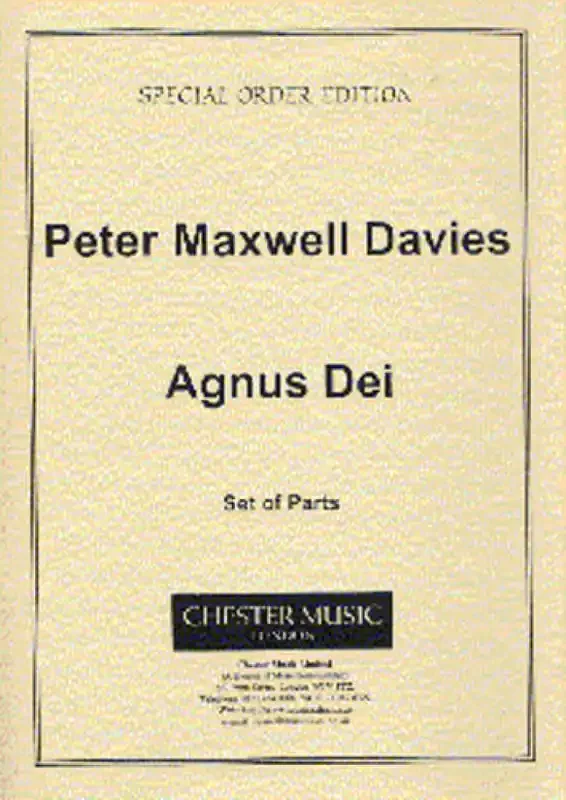 Peter Maxwell Davies Agnus Dei Kammerensemble