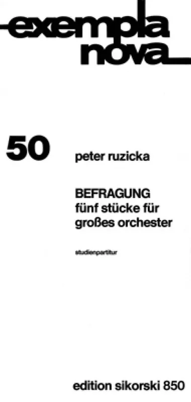 Peter Ruzicka Befragung Orchester
