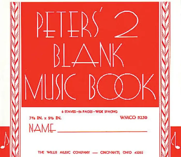 Peters‘ Blank Music Book (Red)