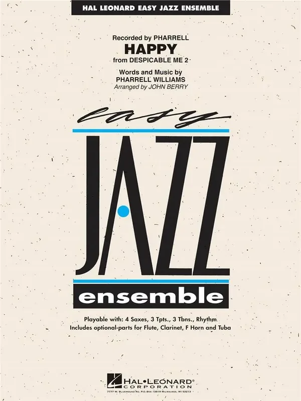 Pharrell Williams Happy (from Despicable Me 2) (Arr. John Berry) Jazz Ensemble