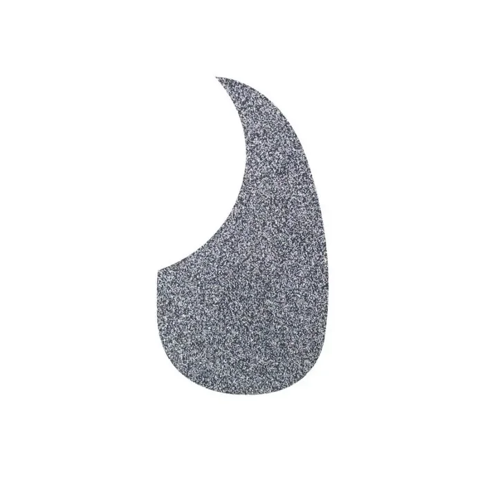 Pickguard acoustic, teardrop model, self adhesive, sparkling black