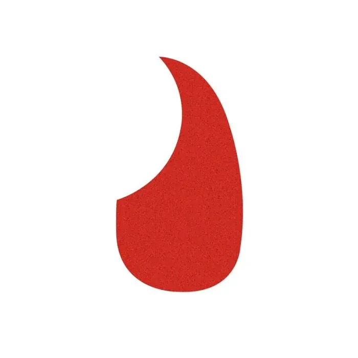 Pickguard acoustic, teardrop model, self adhesive, sparkling red