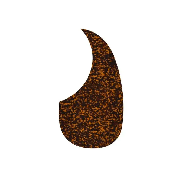 Pickguard acoustic, teardrop model, self adhesive, tiger yellow