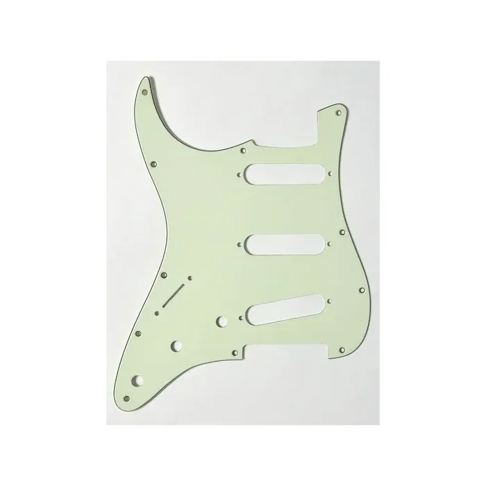 Pickguard for Strat, SSS vintage mint, 3-laags LINKSHANDIG