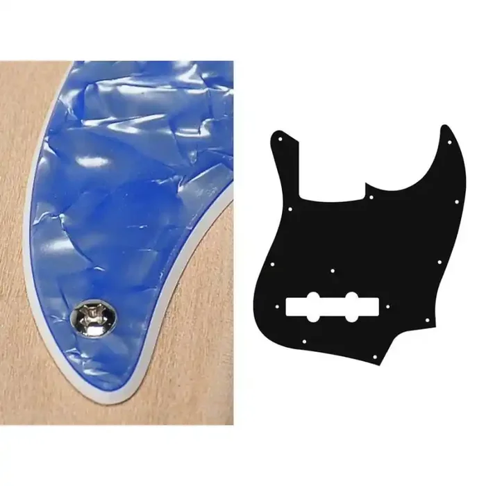 Pickguard Jazz bass, 2 ply, pearl ocean blue, standard