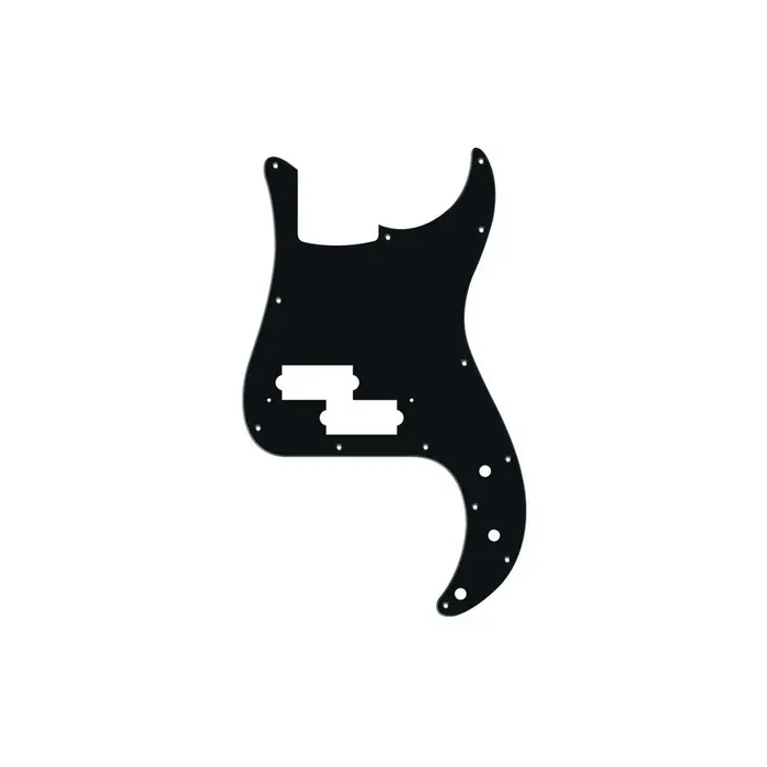Pickguard P-Bass, 1 ply, black mat, standard