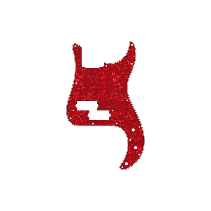 Pickguard P-Bass, 3 ply, pearl red, standard