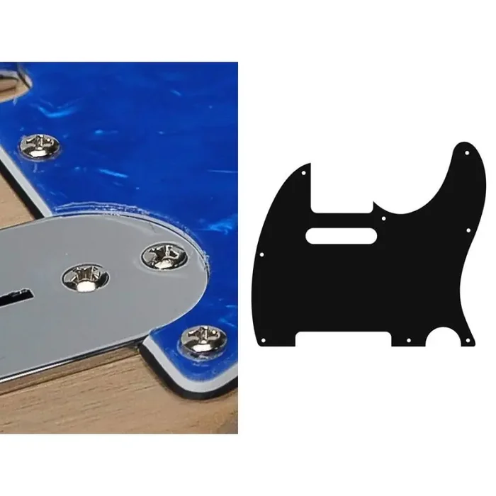 Pickguard Tele, 3 ply, pearl blue, standard