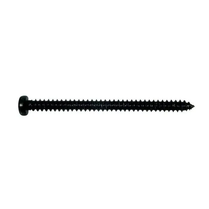 Pickup screw, black, 2,6x35mm, 12pcs, dome head, tapping