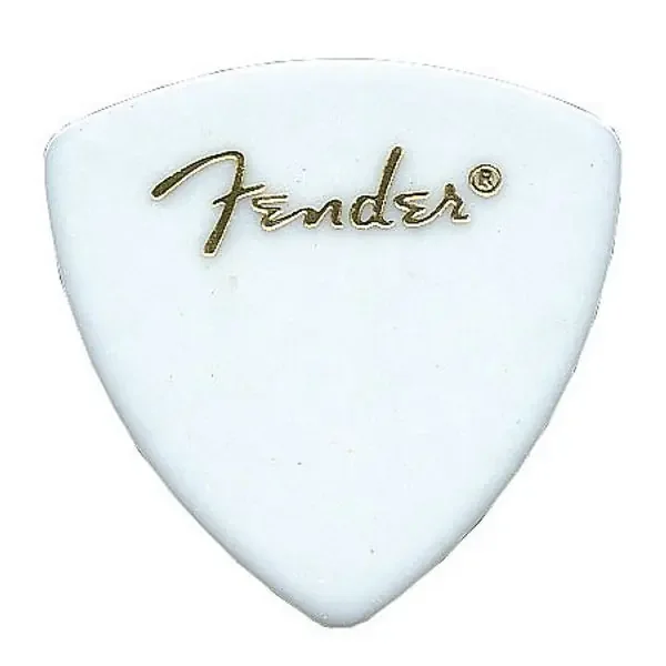 Plektrum Rounded Triangle, medium, weiß, Fender