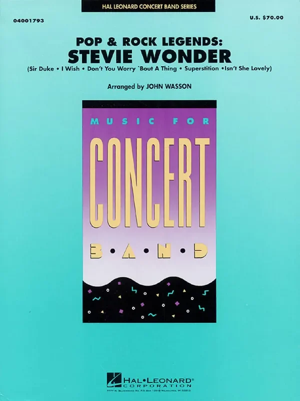 Pop & Rock Legends Stevie Wonder (Arr. John Wasson) Blasorchester