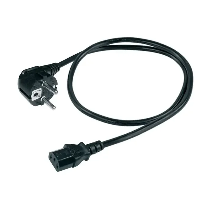 Power kabel, zwart, 3 x 1,0 mm, 1,8 meter, 2 europlug, 250 volt