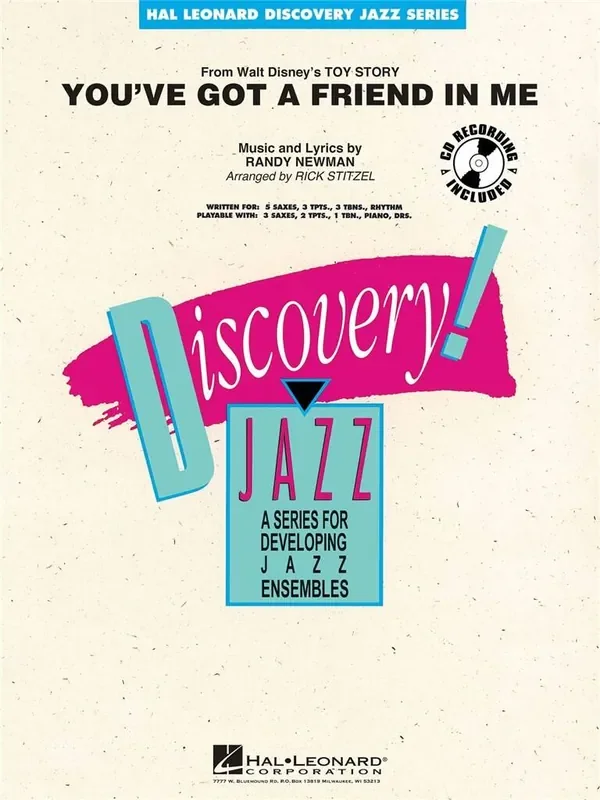 Randy Newman You‘Ve Got A Friend In Me (Arr. Rick Stitzel) Jazz Ensemble