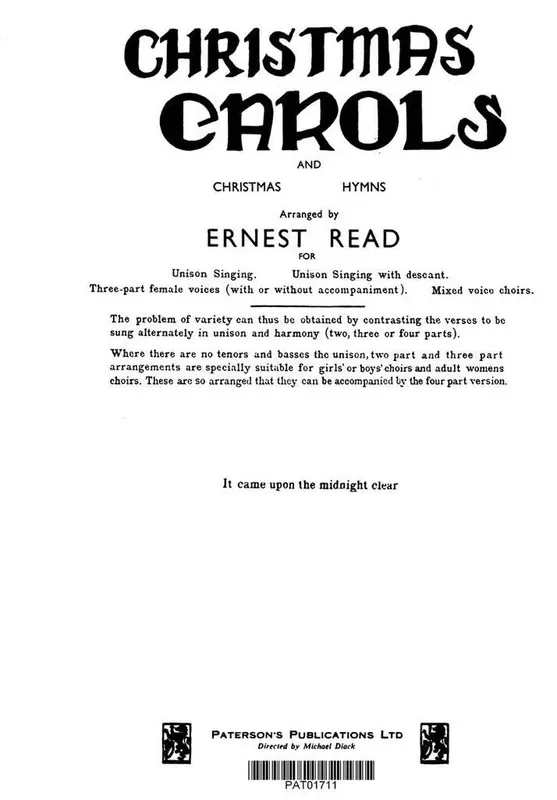 Read It Came Upon A Midnight Clear Gemischter Chor mit Begleitung