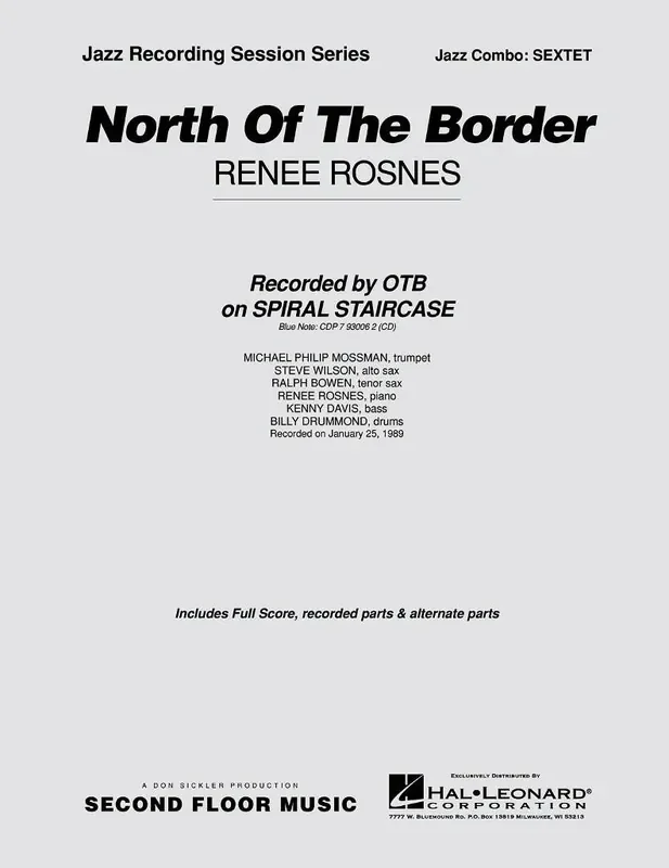 Renee Rosnes North Of The Border Full Score Jazz Ensemble
