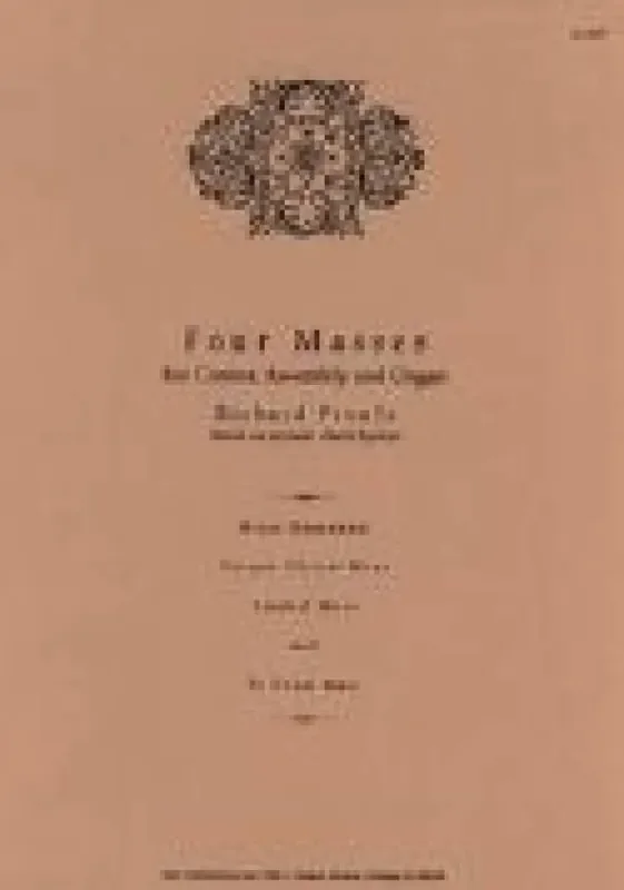 Richard Proulx Four Masses for Cantor, Assembly, and Organ Gesang Solo