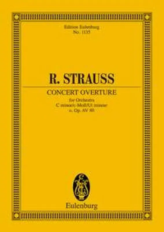 Richard Strauss Concert Overture C minor o. Op. AV. 80 Orchester