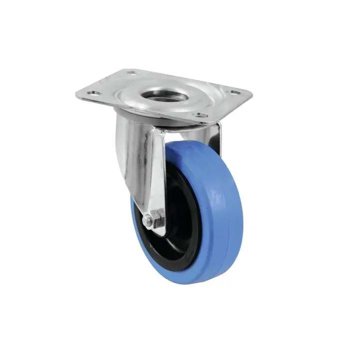 Roadinger Lenkrolle 100mm BLUE WHEEL hellblau