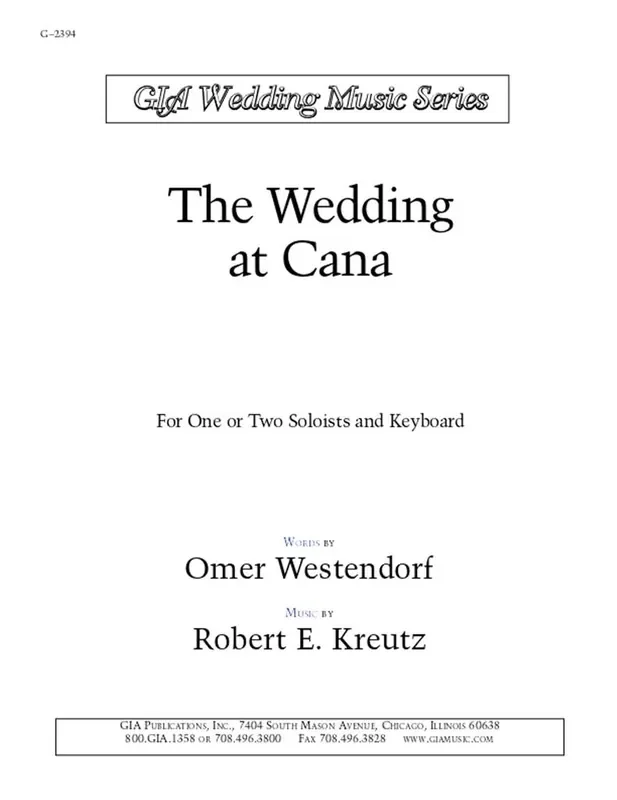 Robert E. Kreutz Wedding at Cana, The Gemischter Chor mit Begleitung