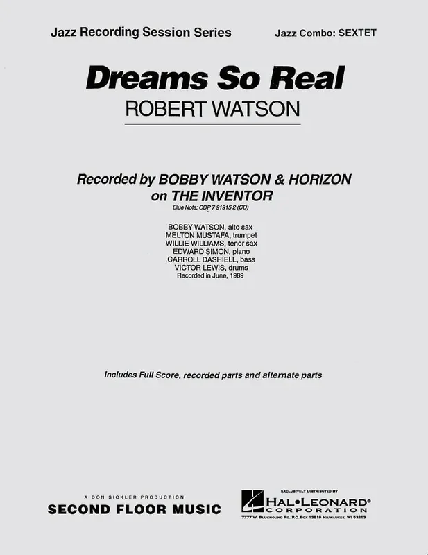 Robert Watson Dreams So Real Ammouliani Full Score Jazz Ensemble