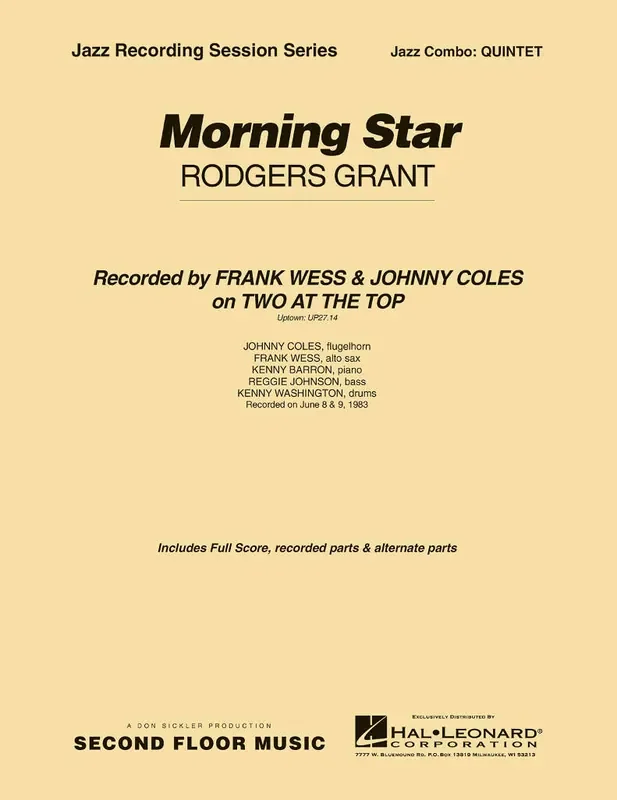 Rodgers Grant Morning Star Full Score Jazz Ensemble